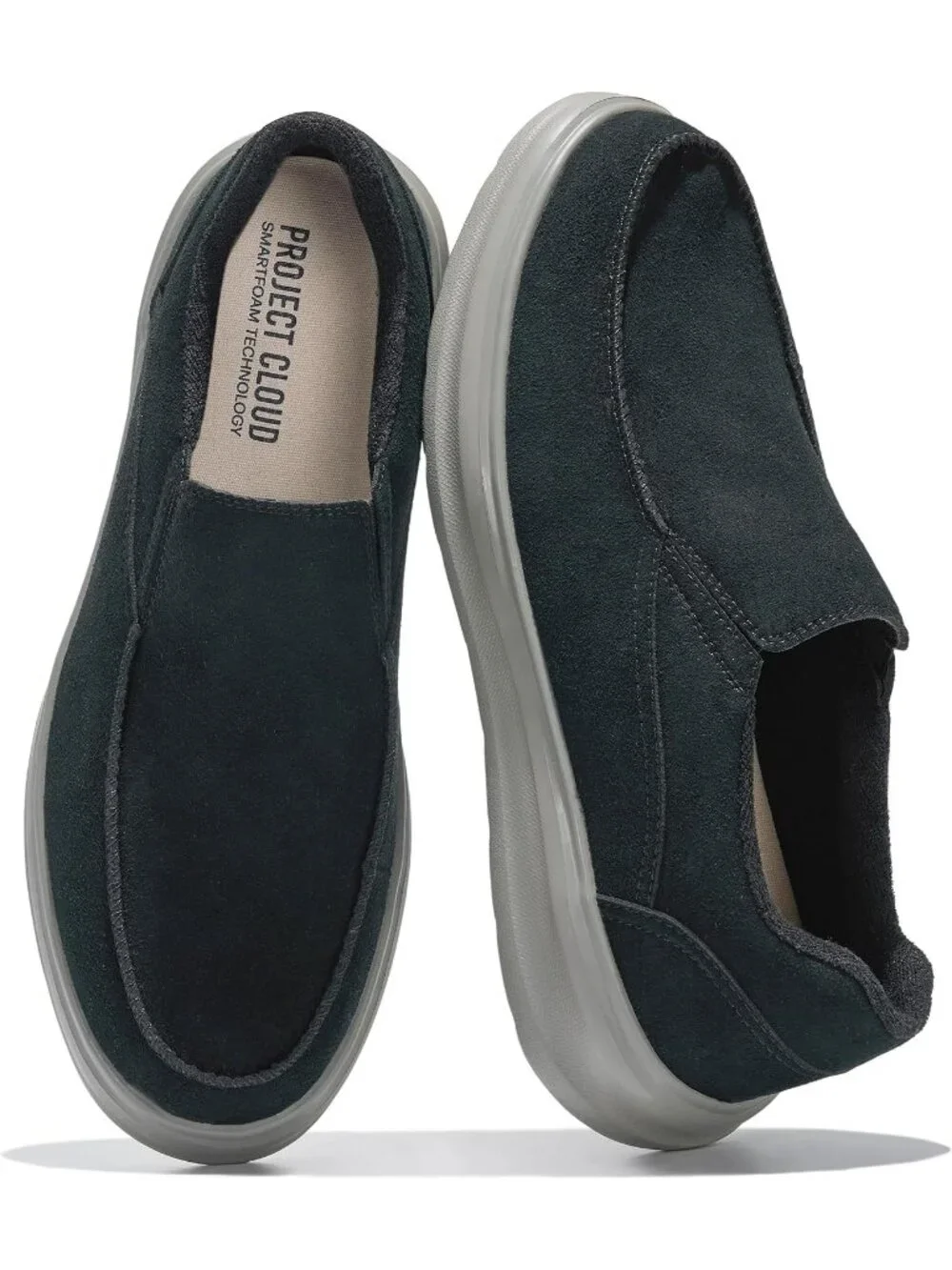 🆕Men's Black Suede Venetian Slip On Loafers Smart Foam Cushioned Shoes